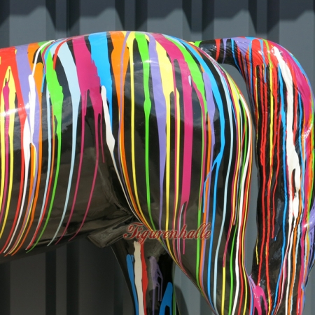 Preview: Künstler Pferd im Pop Art Style Preview: Lebensgroß Pferd Dekofigur
