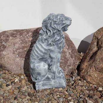 Preview: Löwe in Beton Optik als Gartenfigur Preview: Löwe Gartenfigur