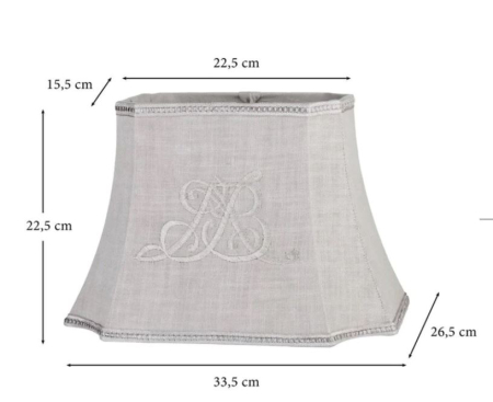 Preview: Lene Bjerre als Tisch Lampenschirm mit Monogramm