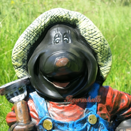 Preview: Fröhlicher Maulwurfs Blumenbett Dekoration