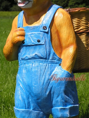 Preview: Großer Osterhase mit Kiepe als Figur Preview: Osterhase Figur
