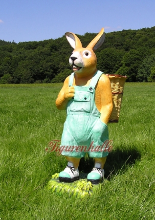Preview: Osterhase mit Korb Dekofigur Preview: Gewerbliche Oster Dekoration