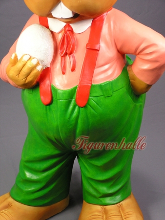 Preview: Lustiger Osterhase mit Latzhose in 2 Farben Preview: Oster Deko für Gewerbetreibende
