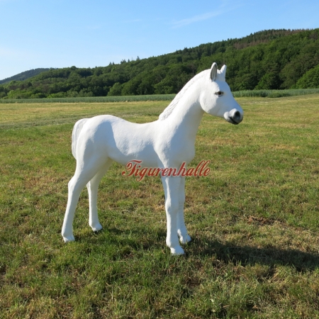 weißes Fohlen Pferd Aufstellfigur