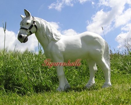 White horse decorative figure