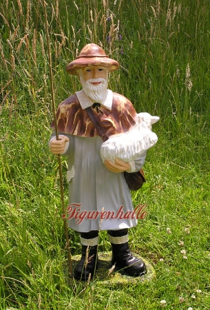 Preview: Schäfer mit Schaf Gartendekoration Preview: Alm Schäfer Figur