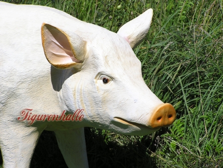Preview: Schwein in Lebensgröße Tierfigur Preview: Schwein groß Statue lebensgroß