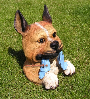 Halber Hund Gartenfigur