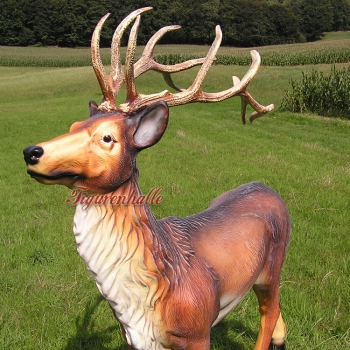 Preview: Hirsch Lebensgroß Aufstellfigur Preview: Hirsch Dekofigur