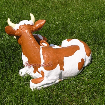 Preview: Kuh mit Kalb Aufstellfigur Preview: Kuh Braun weiß