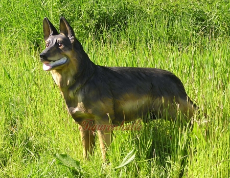 Preview: Schäferhund lebensgroß stehend Preview: Schäferhund Aufstellfigur große