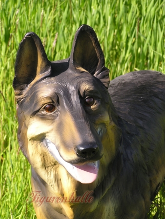 Preview: Schäferhund lebensgroß stehend Preview: Hunde Gartenfiguren