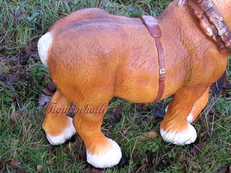 Preview: Kaltblüter Pferdfigur zur Deko Preview: Pferd Figur