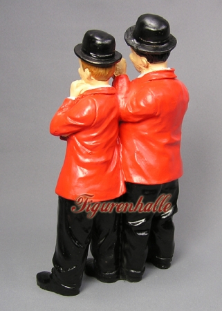 Preview: Dick & Doof stehend und roter Jacke Preview: Oliver Hardy Statue stehend rot