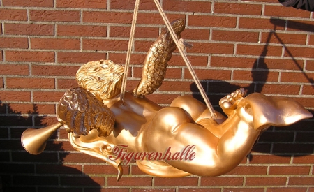Preview: Riesen Engel gold Weihnachtsengel Figur Preview: Erzengel Gabriel Deko Weihnacht Engel