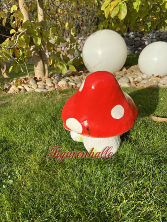 Preview: Gartenzwerg am Pilz liegend Figur Preview: Gartenzwerg Aufstellfigur