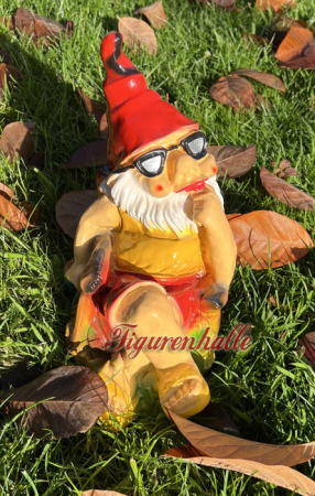Preview: Gartenzwerg Sommer Strand Preview: Zwerg Sonnend Figur