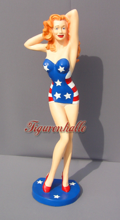 Preview: Pin Up Figur Us. Look Preview: Deko Hot Rod Chick Pin up Girl Rockabilly