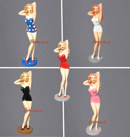 Preview: Pin Up Figur in rotem Kleid Preview: Hot Rod Girls, Rockabilly, and Pin up!