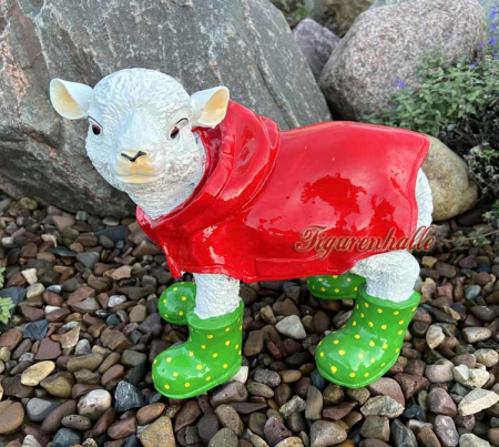 Preview: Lamm im Friesennerz Regenmantel als Figur in 4 Farben klein Preview: Lila Schaf oder Lamm als Figur