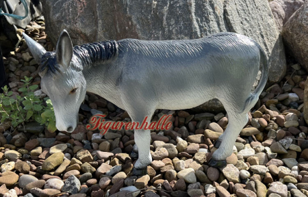 Preview: Esel Dekoration Figur grau