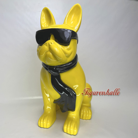 Preview: Bulldogge Sonnenbrille in vielen Farben groß 70cm Preview: Gelbe XXL Bulldogge als Statue für Ihren Garten