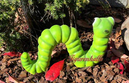 Preview: Grüne Raupe Figur Preview: Witziger Garten Wurm als Beet Deko