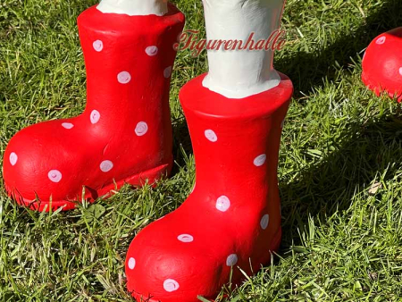 Preview: Schaf Regenjacke und Hut mit Stiefeln und Punkten Preview: Schaf Gummistiefel Statue