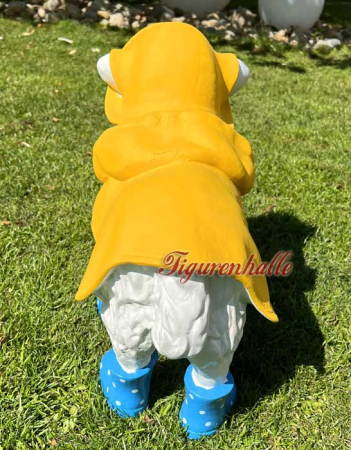 Preview: Schaf mit Regenmantel und Stiefel in blau Preview: Aufsteller Dekoration süß für den Garten