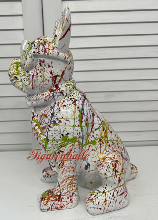 Preview: Bulldogge Sonnenbrille Kravatte Abstrakt Paint Figur Preview: Hund 80s Kunst Abstrakt