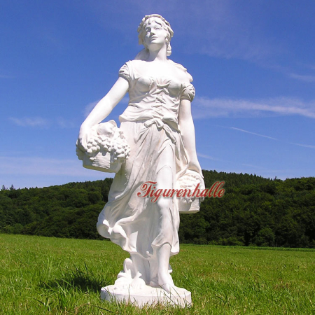 Gartenfigur Frau weiß