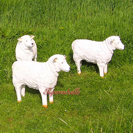 3er Schäfchen als Herde Figuren