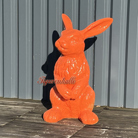 Osterhase Werbefigur orange Oster Dekoidee bunt