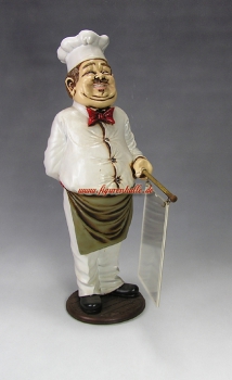 Preview: Koch mit Werbetafel Figur Preview: Koch mit Tafel