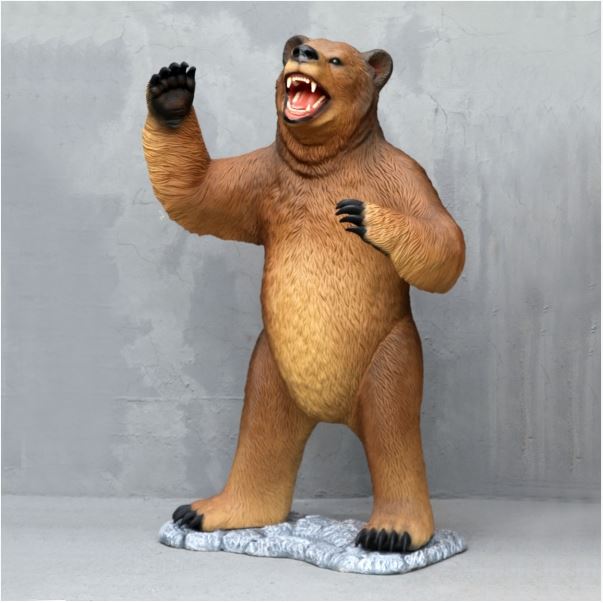 Figurenhalle - Grizzlybär stehend lebensgroß Figur