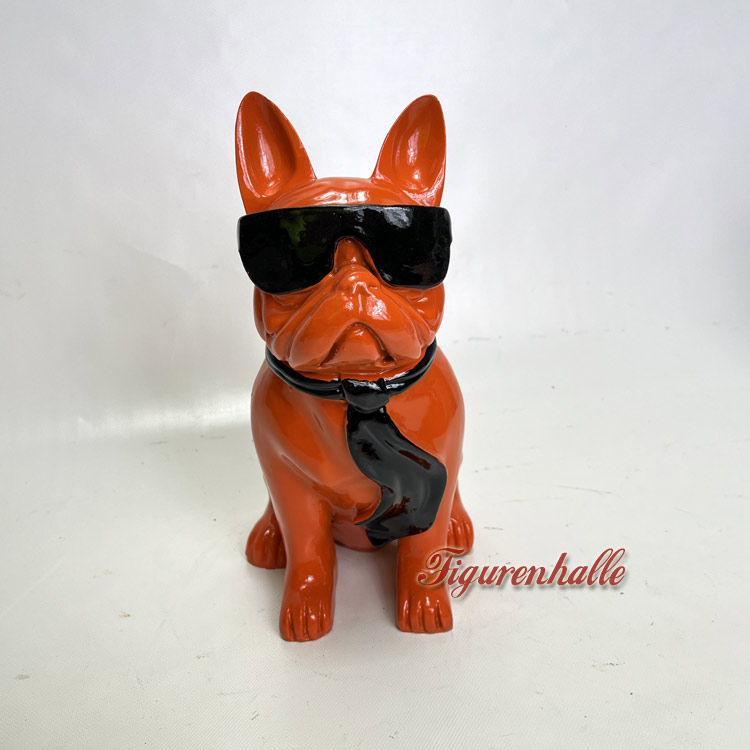 GAOSHENG Französische Bulldogge Statue - Kunstharz Süßigkeitenschale & Schlüsselhalter