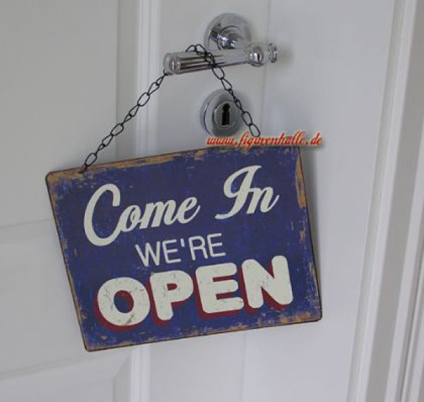 Tin Sign Open Closed