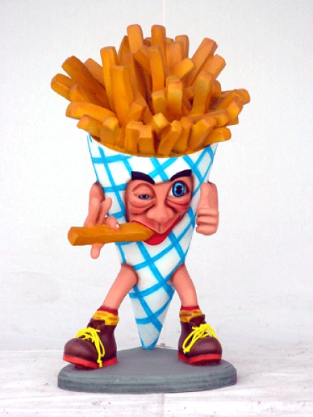French fries man advertising figure