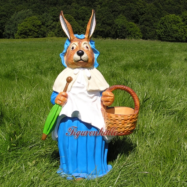 Osterhase Frau Figur