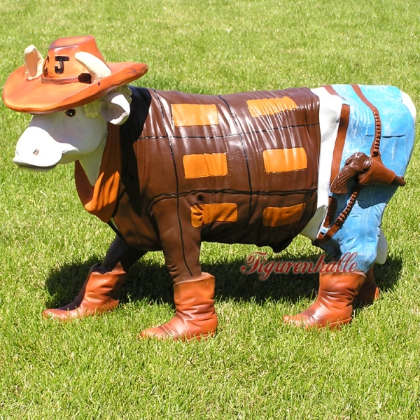 Cowboy cow figure