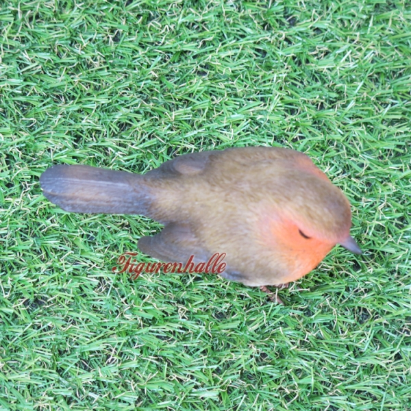Vogel Rotkehlchen Dekofigur lebensecht