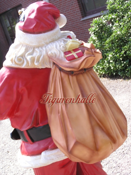 Großer Weihnachtsmann Figur mit Sack