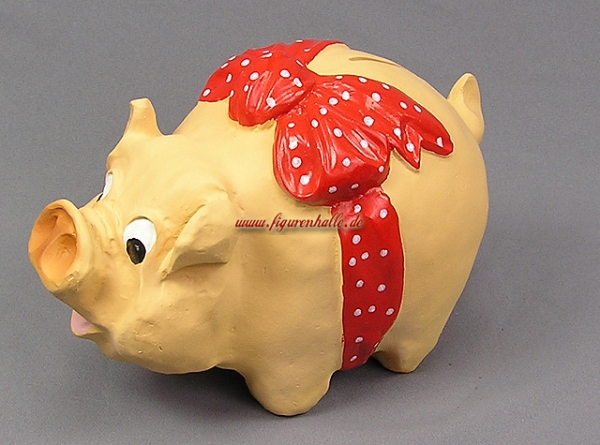 Cute piggy bank figure