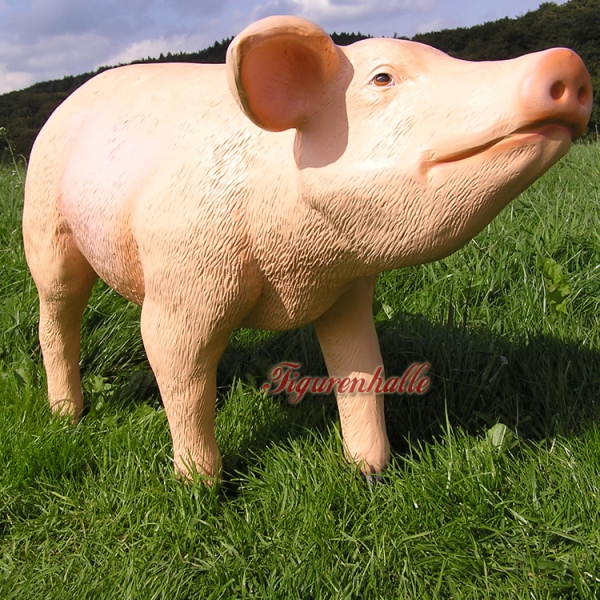 Schwein Statue Kopf hoch