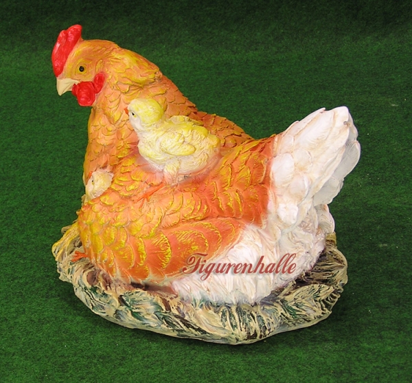 Huhn mit Küken Figur