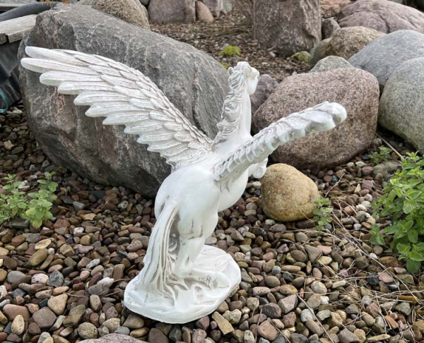 Pegasos Figur für Dekosäule