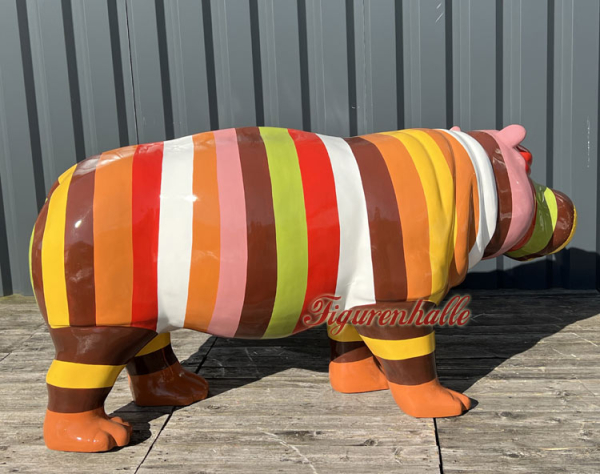 Zebra Nilpferd Statue