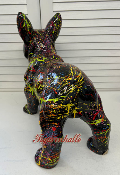 Bulldooge Statue expressionistischen Pop-Art liquid