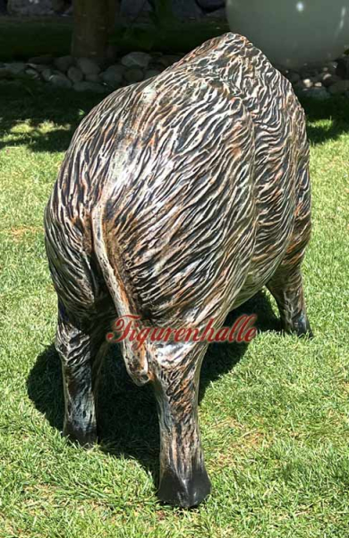 Deko Borsten Wildschwein Skulptur Garten