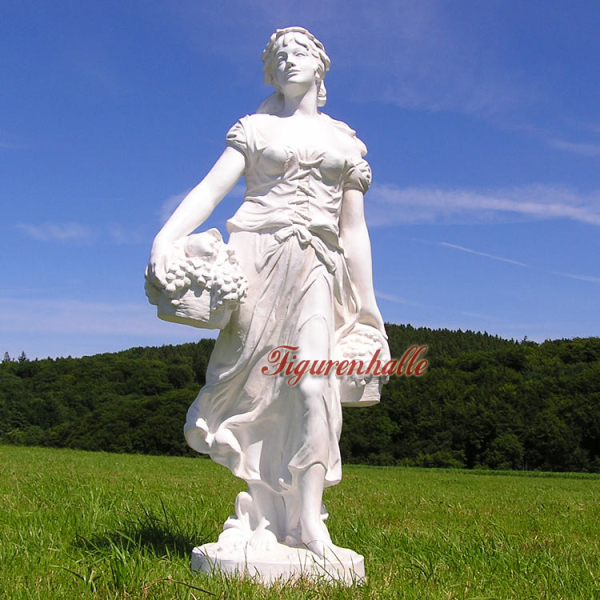 Gartenfigur Frau weiß